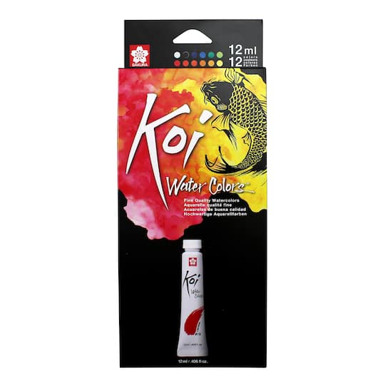 Koi Water Colors&#x2122; 12 Color Fine Quality Watercolors